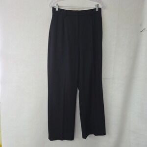 Eddie Bauer Black Stretch Straight Leg Dress Pants Womens Size 10 High Rise Work